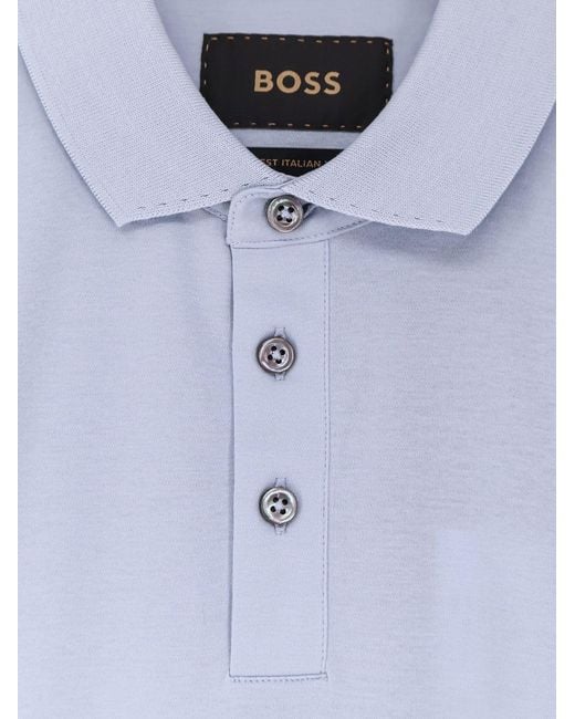 Boss Blue Perry Cotton Polo Shirt for men