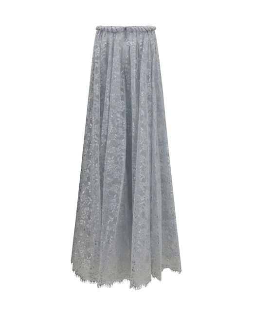 Zimmermann Gray Carousel Metallic Twist Dress
