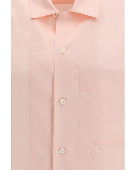 Umit Benan Pink Shirt Havana Silk for men