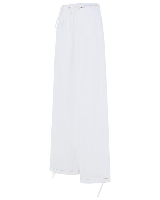 Marni White Cotton Pants