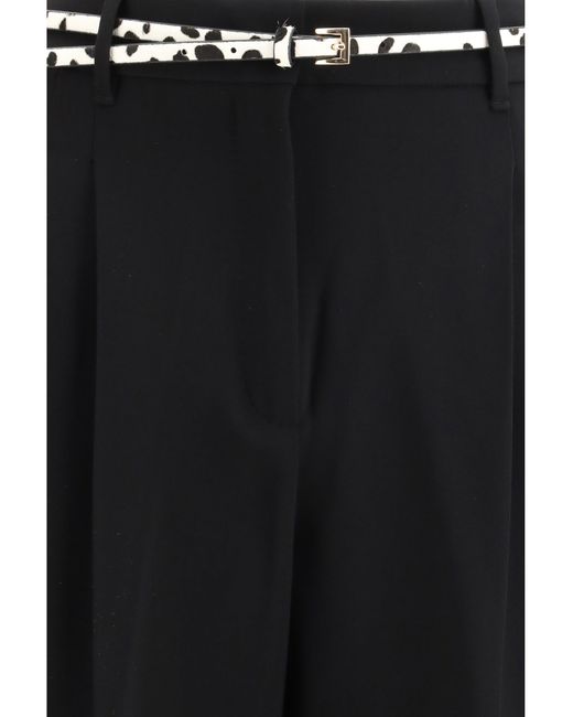 Max Mara Black Belted Elegant Pants