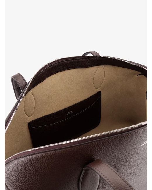 Totême Brown Day Tote Grained Leather Bag