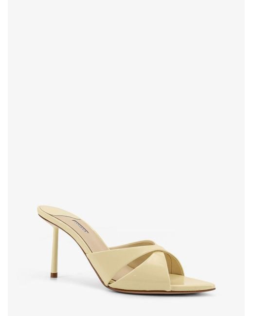 Le Silla Natural Shirley Patent Leather Sandals