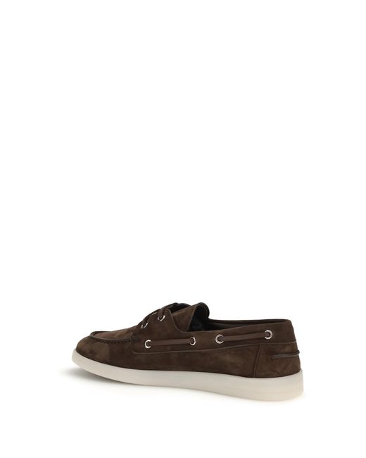 Prada Multicolor Suede Boat Loafers for men