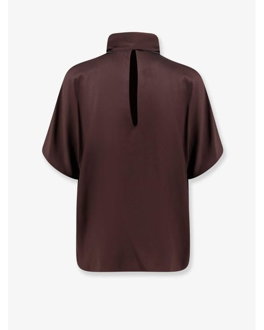 Brunello Cucinelli Brown Silk Top