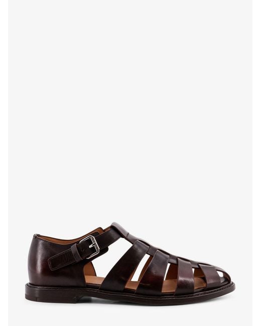 Men's White Leather Fisherman Sandals