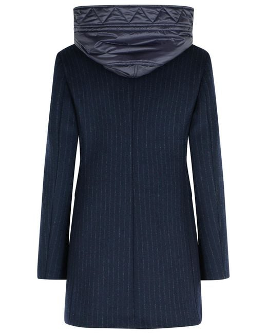 Fay Blue Wool Blend Coat