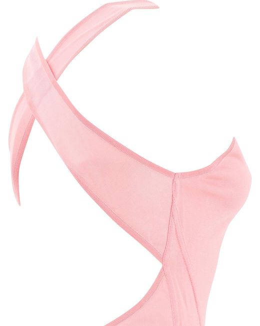 Alaïa Pink Feminine And Flattering 24Ss Mid Skirt For
