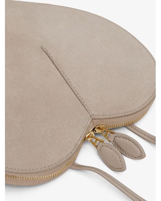 Alaïa White Le Coeur Suede And Leather Crossbody Bag