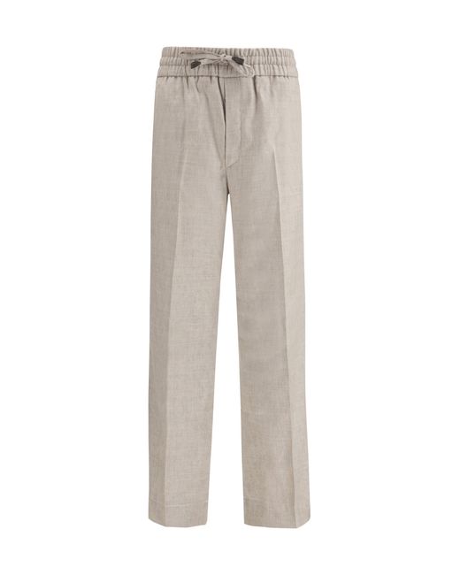 Brioni Gray Asolo Straight-Leg Pants Rope for men