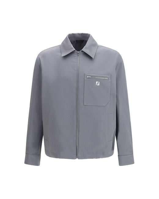 Fendi Gray New Rich Jacket for men
