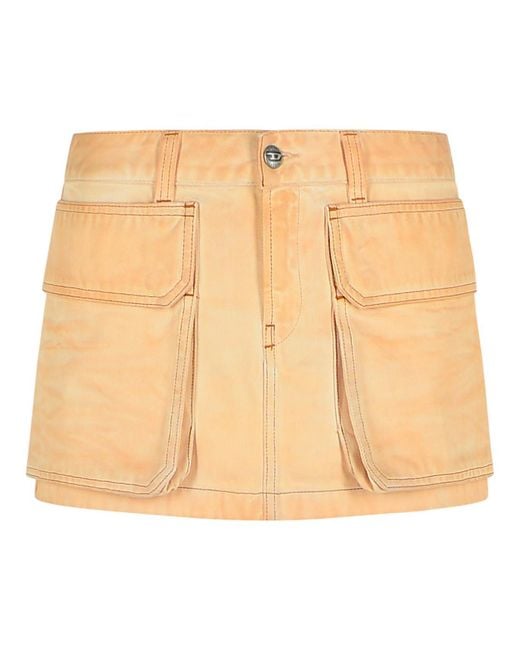 DIESEL Natural Cotton Miniskirt