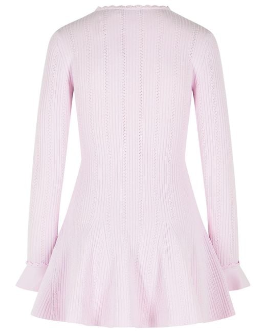 Self-Portrait Pink Self Portrait Viscose Blend Mini Dress