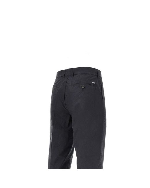 Emporio Armani Black Pima Cotton Pants With Dart for men