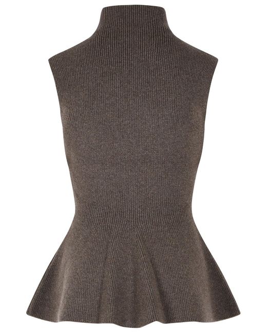 Rohe Brown 'Sculptural' Wool And Cashmere Blend Vest