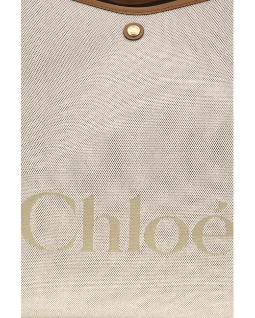 Chloé White Chloã Large Carry Tote Bag