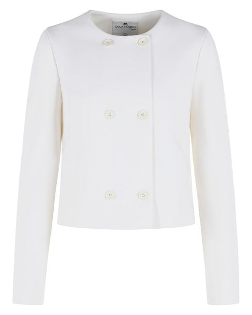 Courreges White Wool Blend Jacket