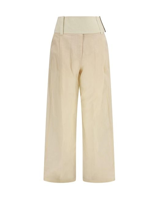 Max Mara Natural Trousers Ferito