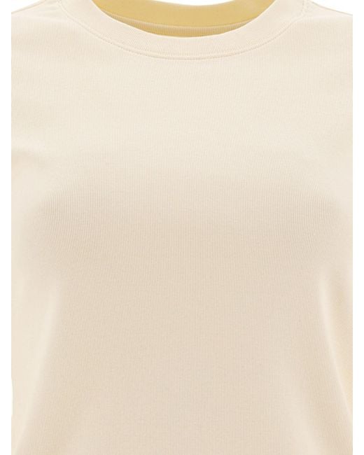 Sandbeige White T-Shirts
