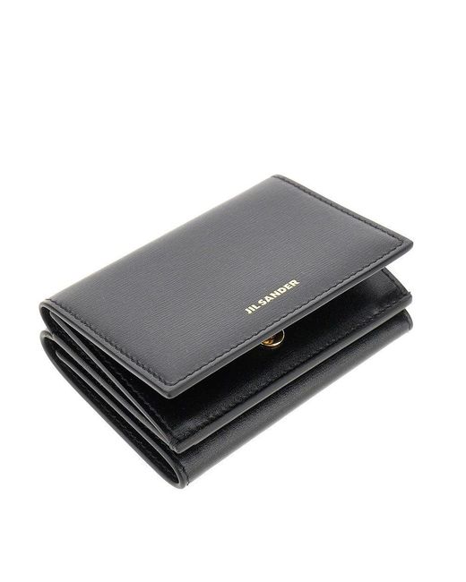 Jil Sander Black Leather Mini Wallet