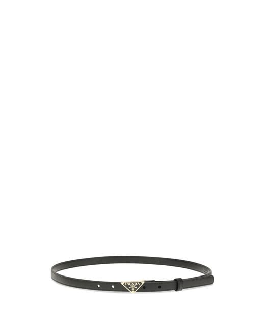 Prada White Leather Belt