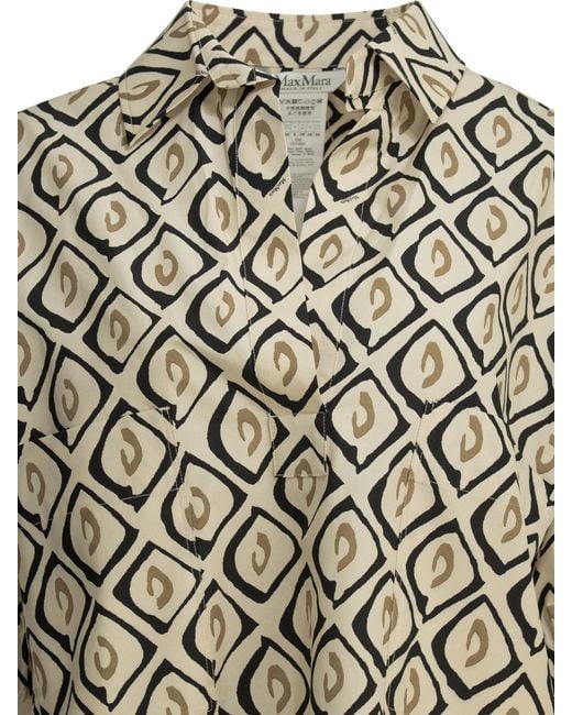 Max Mara Multicolor Cotton Casual Printed Shirt