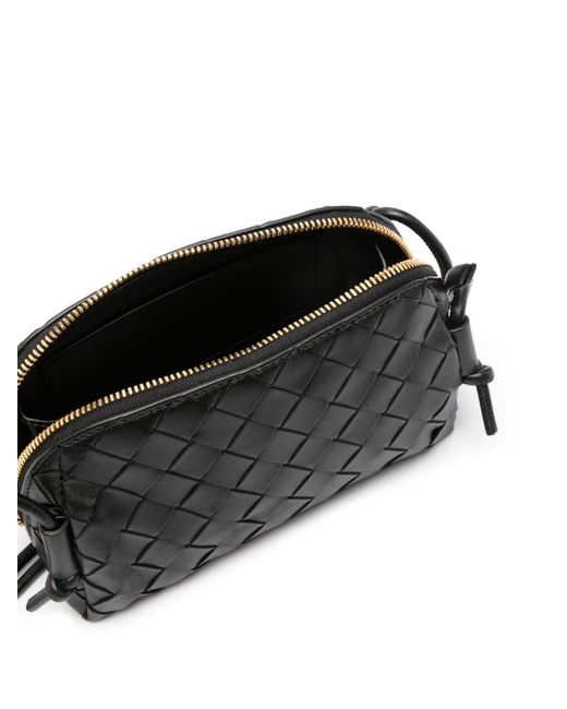 Bottega Veneta Black "Intrecciato Concert" Clutch