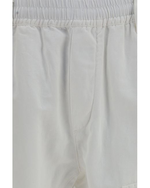 C P Company Gray Cotton Rip-Stop Boxy Lens Cargo Pants for men