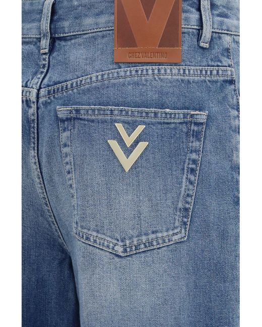 Valentino Blue Straight-Leg Jeans