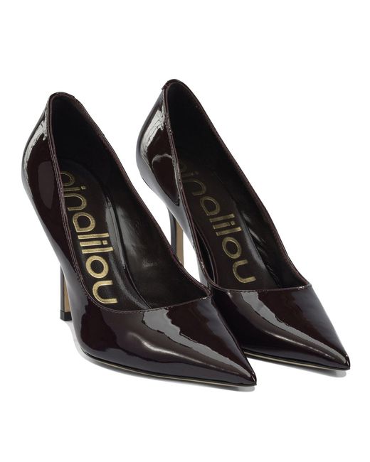 Ninalilou Black Heeled Shoes Bordeaux