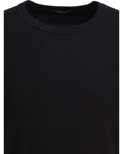 Tom Ford Black T-Shirt Crew for men