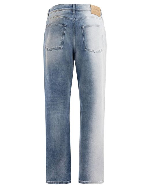 Loewe Blue Straight Leg Jeans for men