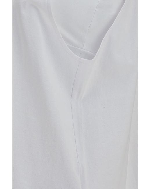 DARKPARK White Tank Top Milla Cut-Out Cotton