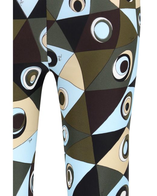 Emilio Pucci Black Leggings Occhi Print