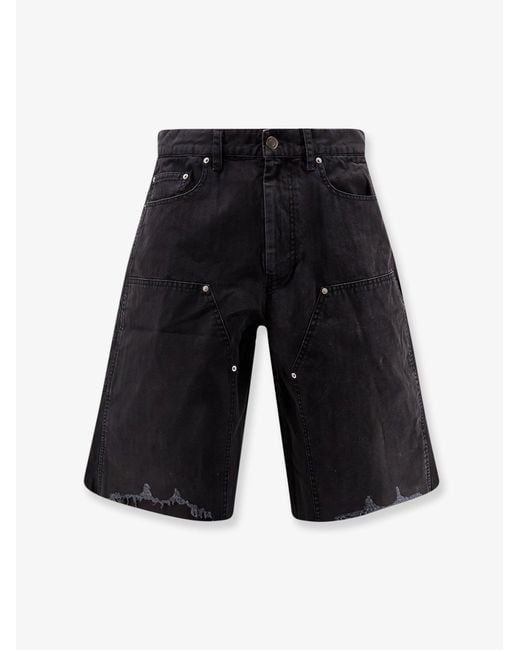 TONYWACK White Cotton Cargo Bermuda Shorts for men