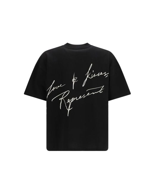 Represent Black Love And Kisses T-Shirt Jet for men