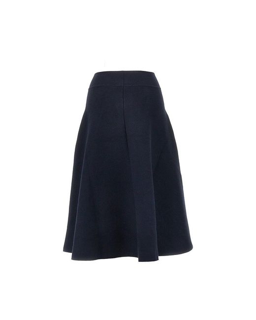 Frankie Shop Blue 'July' Knitted Midi Skirt