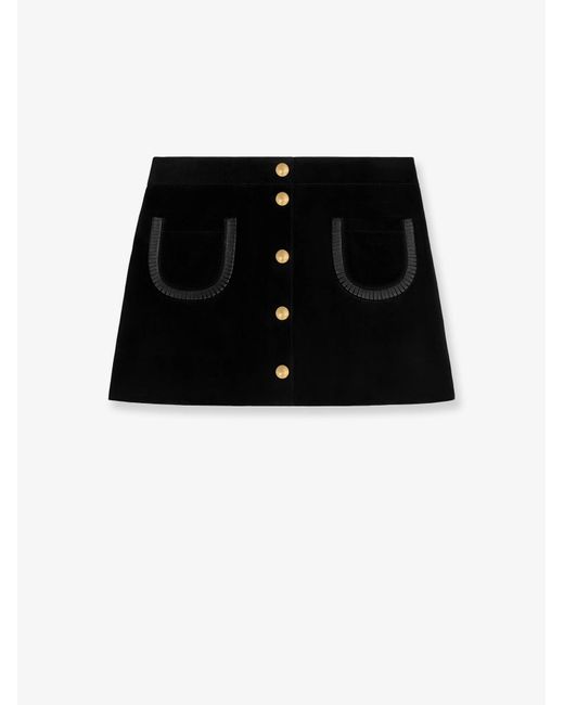 Céline Black Suede Miniskirt