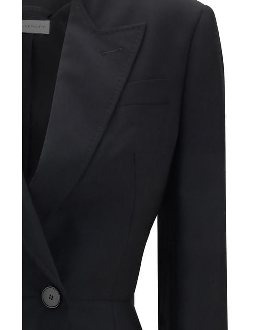 Givenchy Black Cut-Out Double-Breasted Blazer