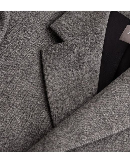 Dior Gray Virgin Wool Mono Breasted Blazer Jacket for men