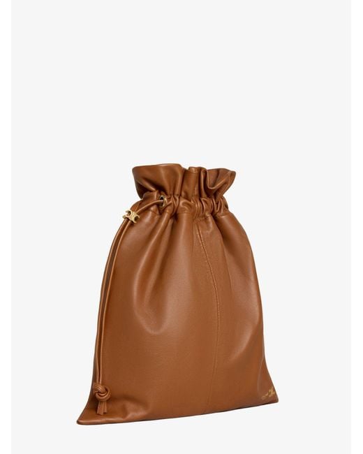 Céline Brown Crystal Leather Crossbody Bag