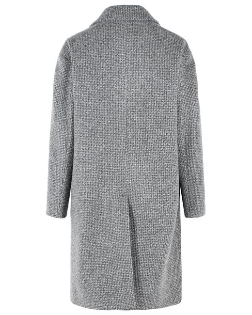 Lardini Gray Virgin Wool Blend Coat for men