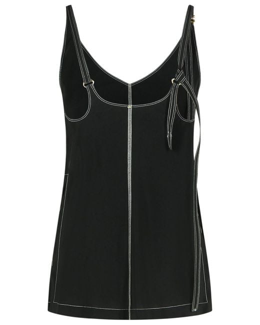 Sportmax Black 'Waser' Viscossa Tank Top