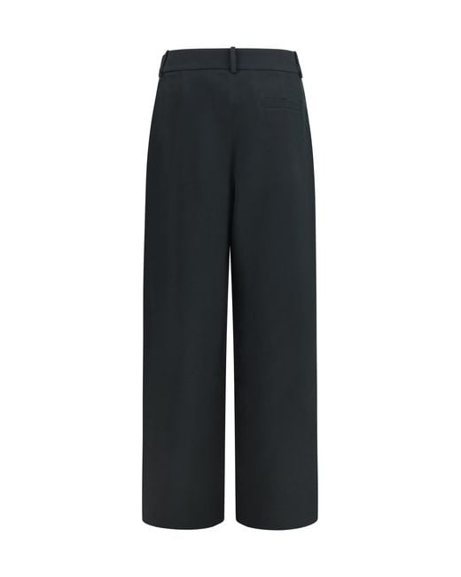 Giorgio Armani Black High-Waisted Wide-Leg Tailored Pants