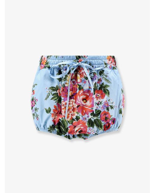 Dolce & Gabbana White Dolce & Gabbana Poplin Culottes With Flower Print