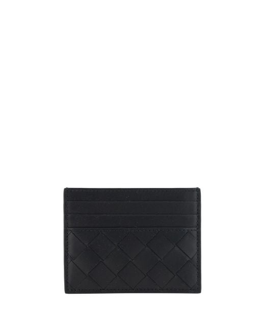 Bottega Veneta Black Leather Card Holder for men