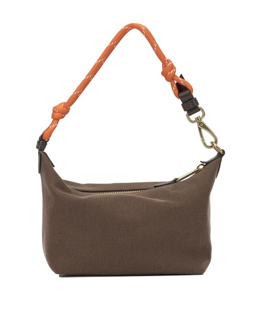 Miu Miu Brown Small Logo Shoulder Bag