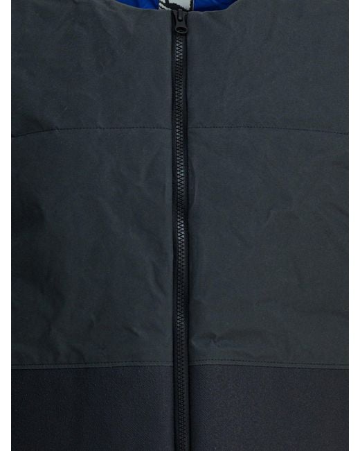 GR10K Blue Cotton Sleeveless Jacket Jackets And Coats