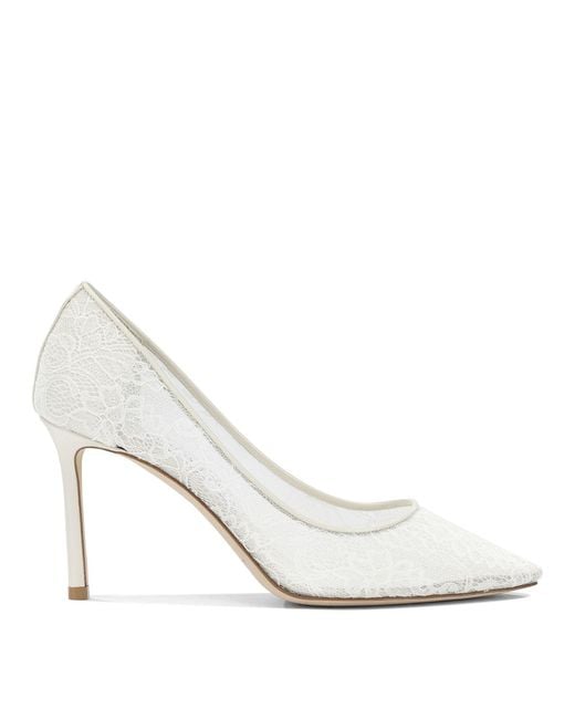 Jimmy Choo White Romy 85Mm Pumps