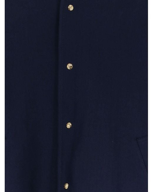 Céline Blue Cotton Blazer With Printed Lining